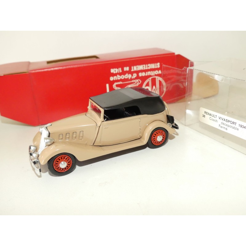 RENAULT VIVASPORT COACH DECAPOTABLE 1934 Marron DUBRAY 1:43