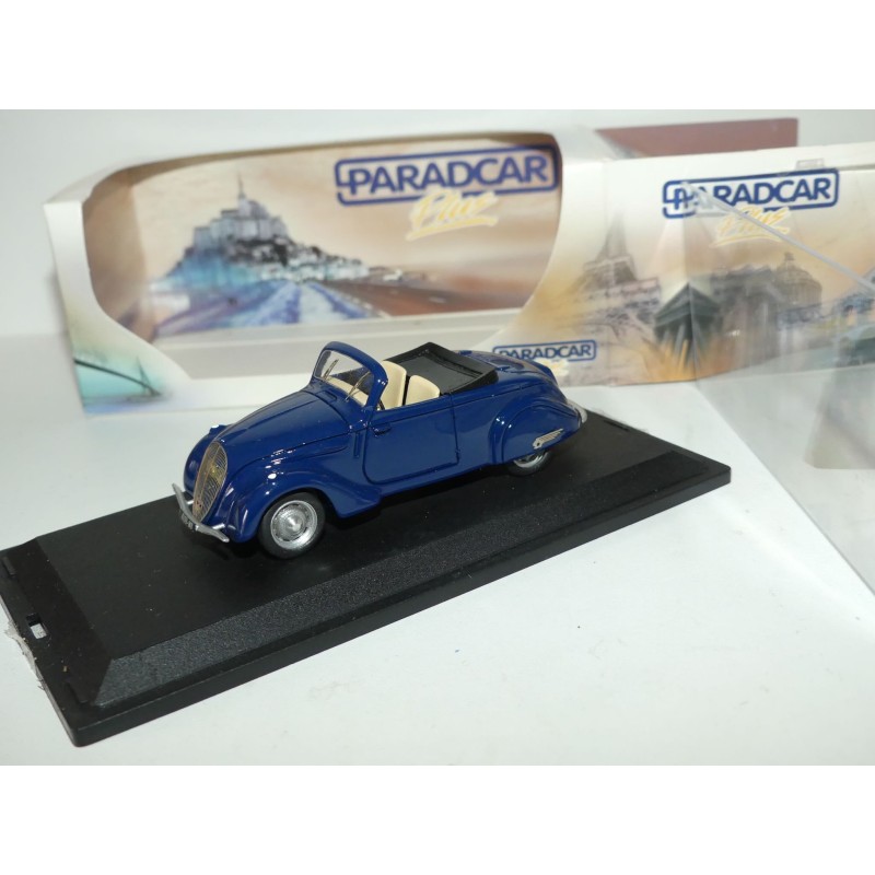 PEUGEOT 202 CABRIOLET 1938 Bleu PARADCAR 86 1:43