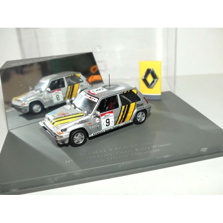 RENAULT 5 GT TURBO RALLYE IVORY COAST 1989 A. OREILLE UNIVERSAL HOBBIES 1:43 1er