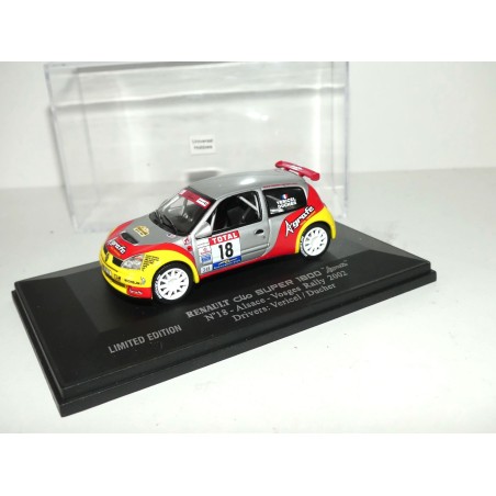 RENAULT CLIO SUPER 1600 RALLYE ALSACE-VOSGES 2002 VERICEL UNIVERSAL HOBBIES 1:43 