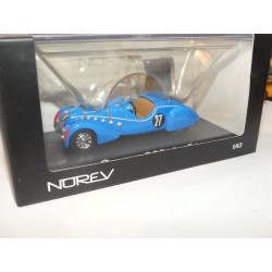 PEUGEOT 302 DARL MAT N°27 Bleu NOREV 1:43 avec capote