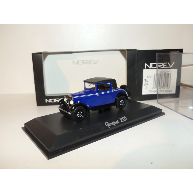 PEUGEOT 201 COUPE Bleu et Noir NOREV 1:43