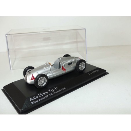 AUTO UNION TYPE D GP D ANGLETERRE 1938 T. NUVOLARI MINICHAMPS 1:43