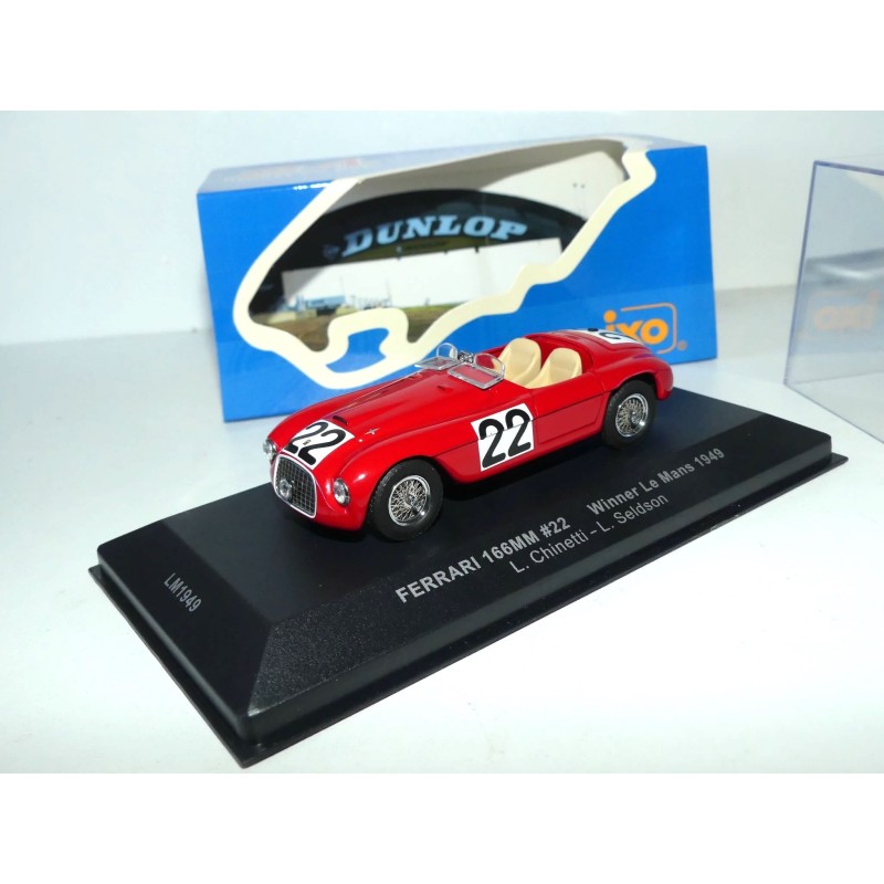 FERRARI 166MM NÂ°22 LE MANS 1949 IXO LM1949 1:43 ArrivÃ©e 1Ã¨r