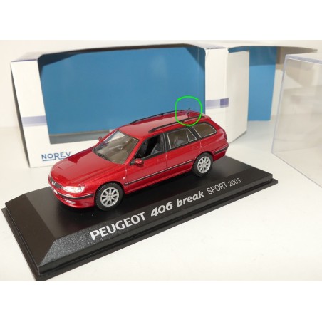 PEUGEOT 406 BREAK SPORT 2003 Rouge NOREV 1:43 imperfection