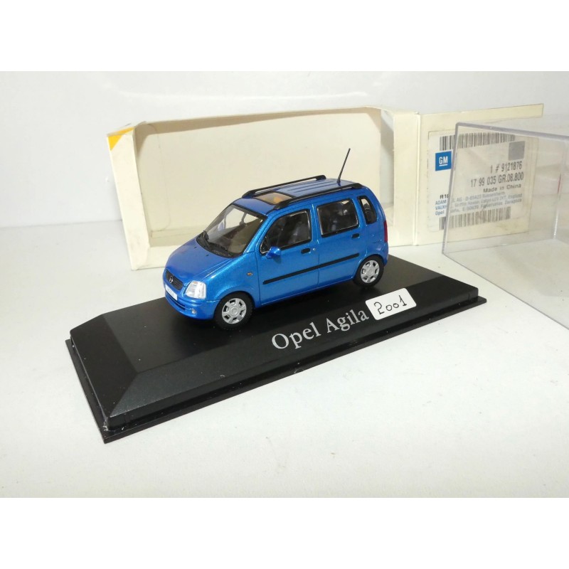 OPEL AGILA A 2001 Bleu MINICHAMPS 1:43