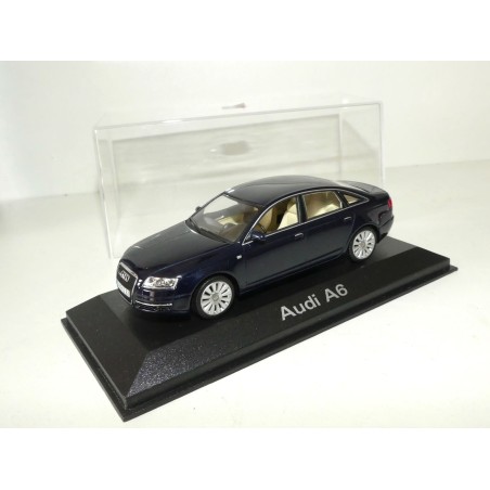 AUDI A6 C6 3.2 Quattro 2004 Bleu Marine Interieur Vanille MINICHAMPS 1:43