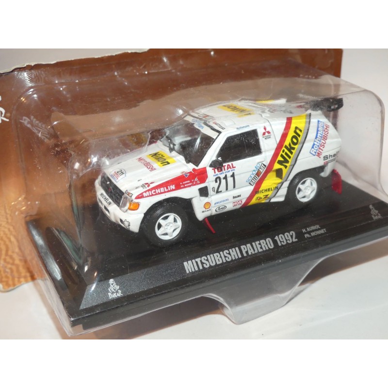MITSUBISHI PAJERO NÂ°211 RALLYE PARIS DAKAR 1992 H. AURIOL NOREV 1:43