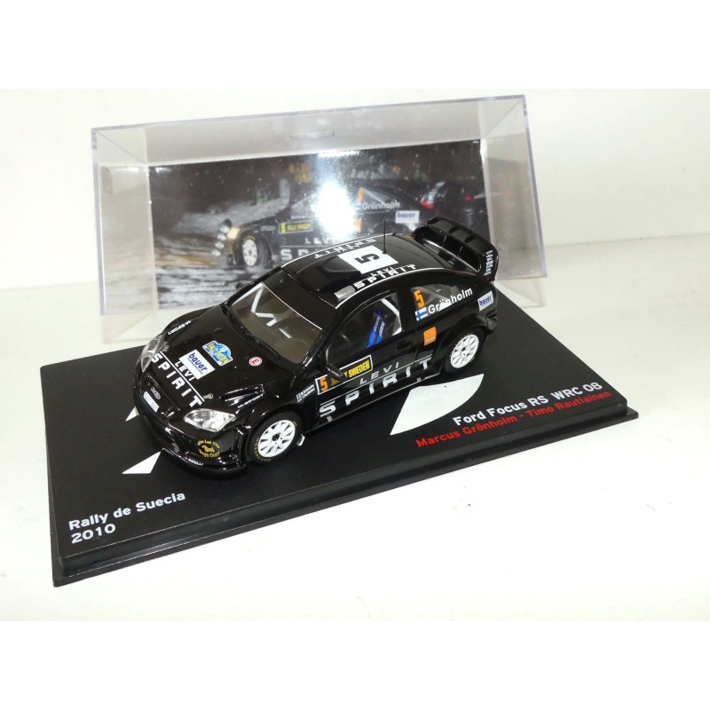 FORD FOCUS RS WRC 08 RALLYE DE SUEDE 2010 M. GRONHOLM ALTAYA 1:43 imperfection socle