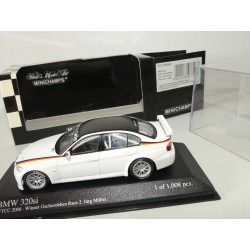BMW 320 i STREETVERSION 2005 Orange Toit Carbone MINICHAMPS 1:43 modÃ¨le modifiÃ©