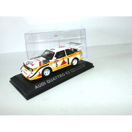 AUDI QUATTRO E2 RALLYE DE SANREMO 1985 W. ROHRL ALTAYA 1:43 imperfection socle