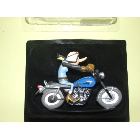 FIGURINE MOTO JOE BAR TEAM NÂ°40 ZAZA SUR SA TRIUMPH 650 TIGER TR6 C HACHETTE 1:18
