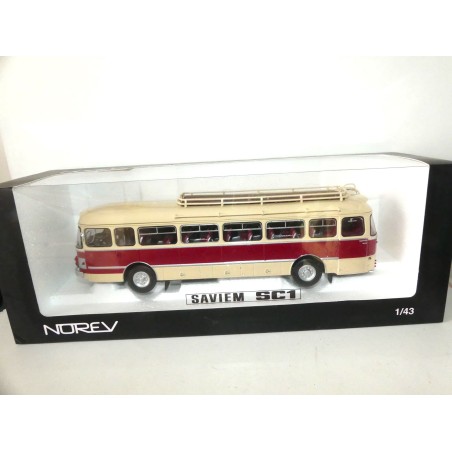 BUS SAVIEM SC1 Beige et Bordeaux NOREV 521009 1:43