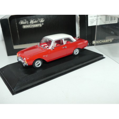 FORD TAUNUS SALOON 1960 Rouge et Toit Blanc MINICHAMPS 1:43