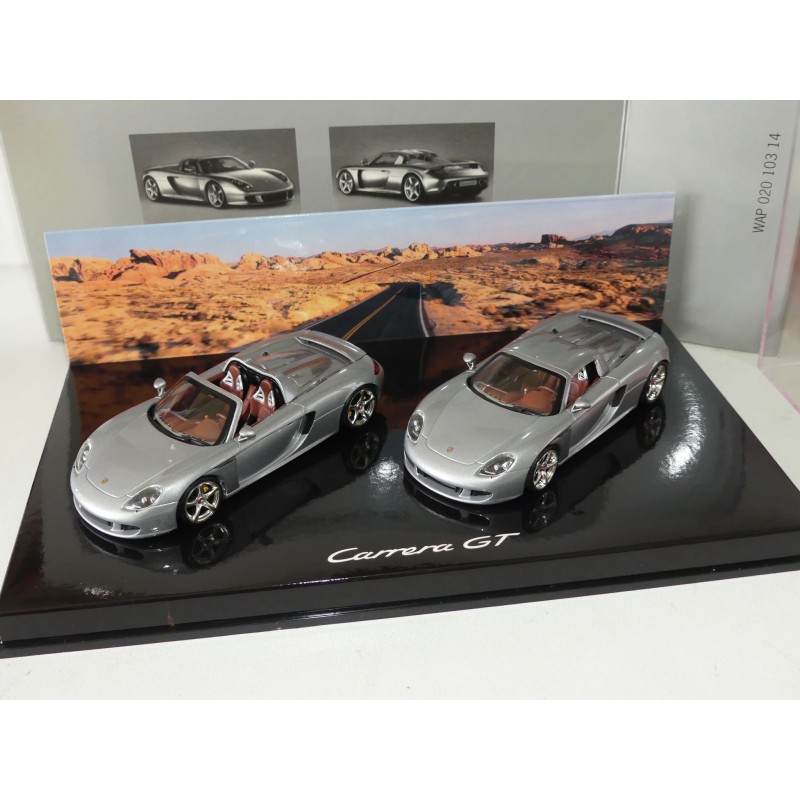 PORSCHE CARRERA GT 2003 Gris COFFRET MINICHAMPS 1:43