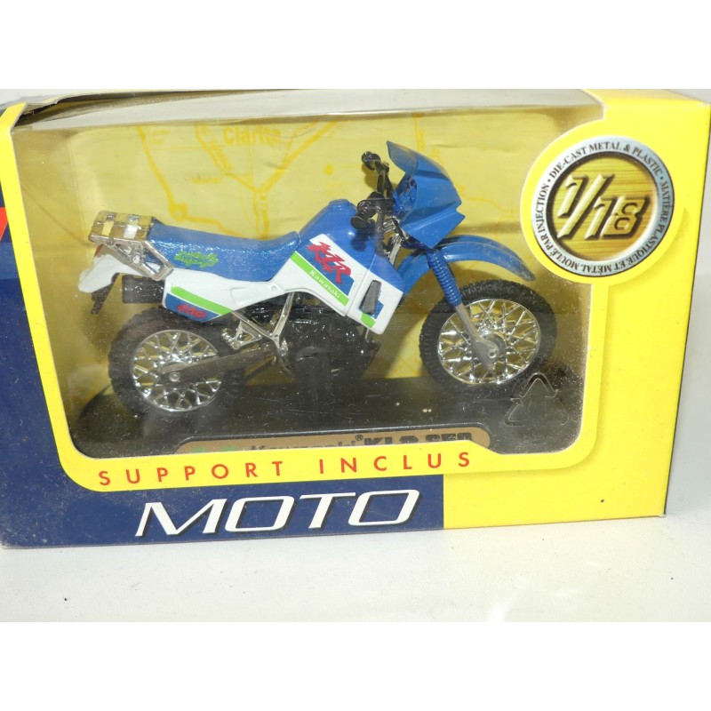 MOTO KAWASAKI KLR 650 Bleu MOTOR MAX 1:18