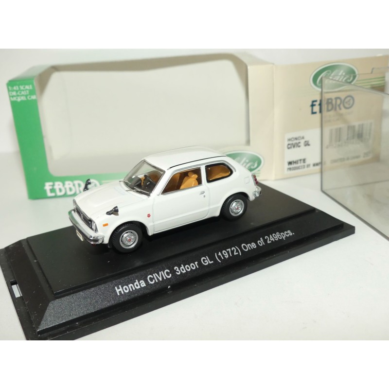 HONDA CIVIC GL 3 Portes 1972 Blanc EBBRO 297 1:43