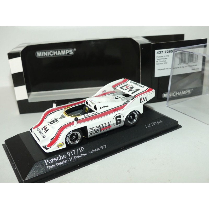 PORSCHE 917/10 N°6 CAN AM 1972 PENSKE-DONOHUE MINICHAMPS 1:43