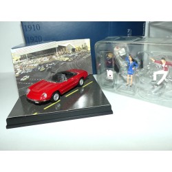 ALFA ROMEO SPIDER Cabriolet 1980 Rouge VITESSE 1:43 avec figurine Vespa