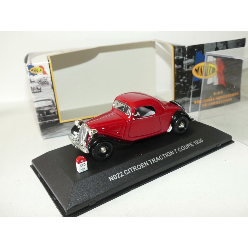 CITROEN TRACTION 7C COUPE 1935 Bordeaux et noir NOSTALGIE N022 1:43