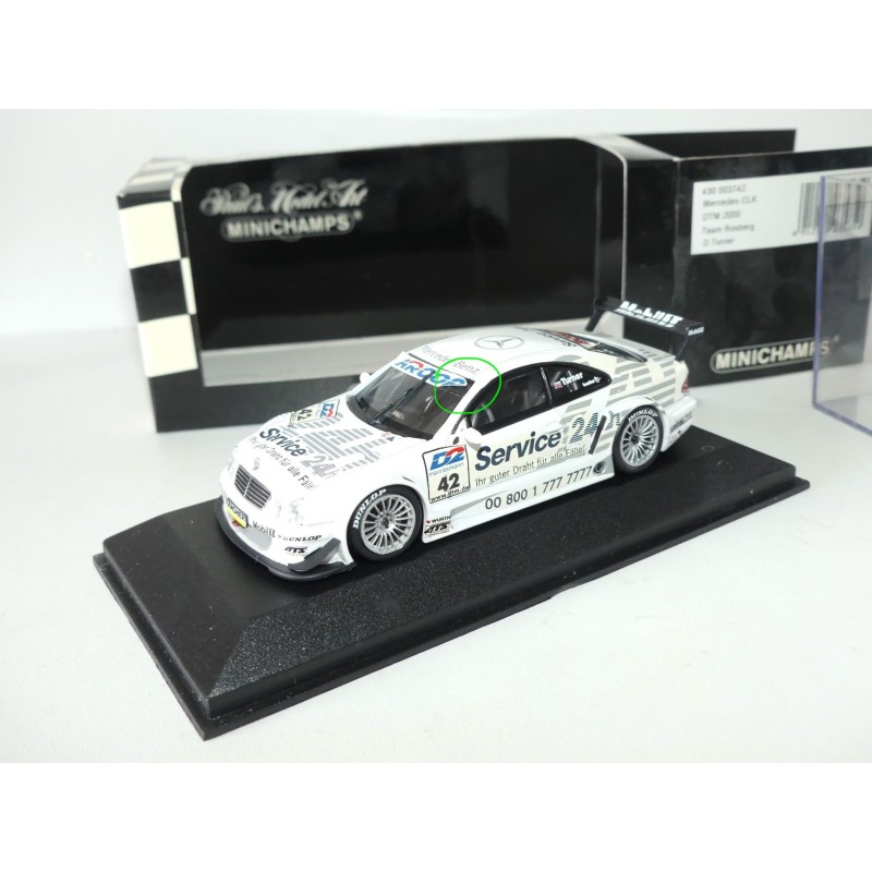 MERCEDES CLK COUPE N°42 DTM 2000 D. TURNER MINICHAMPS 1:43 imperfection