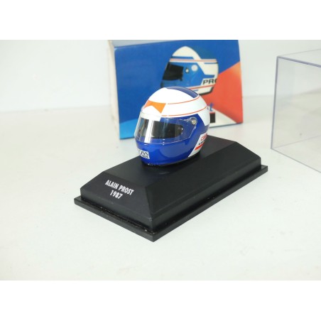 CASQUE ALAIN PROST 1987 HELMET MINICHAMPS 1:8
