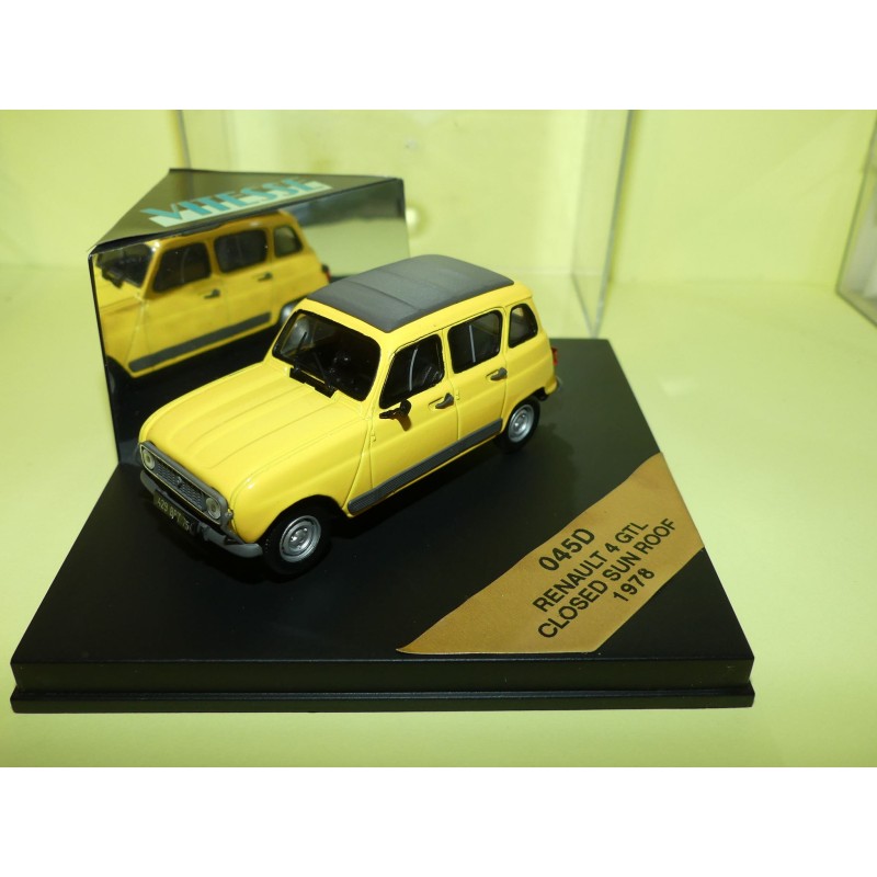 RENAULT 4 GTL CLOSED SUN ROOF 1978 Jaune VITESSE 045D 1:43