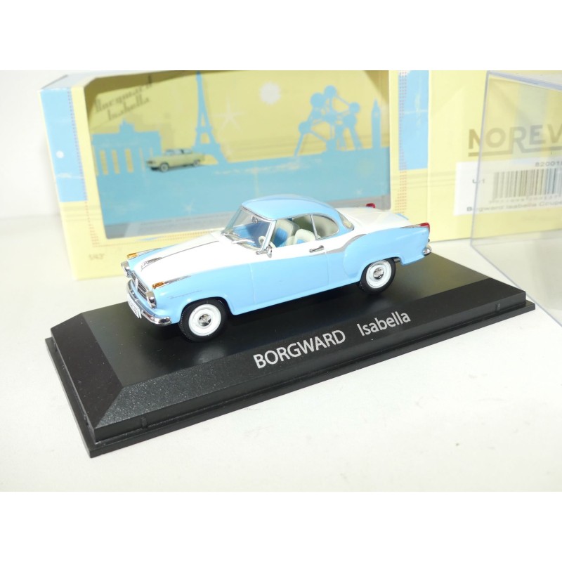BORGWARD ISABELLA COUPE Bleu et Blanc NOREV 1:43