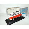 VW COMBI T1 BUS SAMBA Orange et Blanc MINICHAMPS 1:43