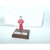 FIGURINE PILOTE F1 M. ANDRETTI SUR FERRARI socle bois 1:43 figurine metal peint