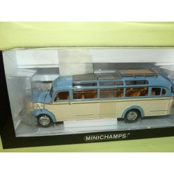 BUS MERCEDES O 3500 Bleu et CrÃ¨me MINICHAMPS 1:43