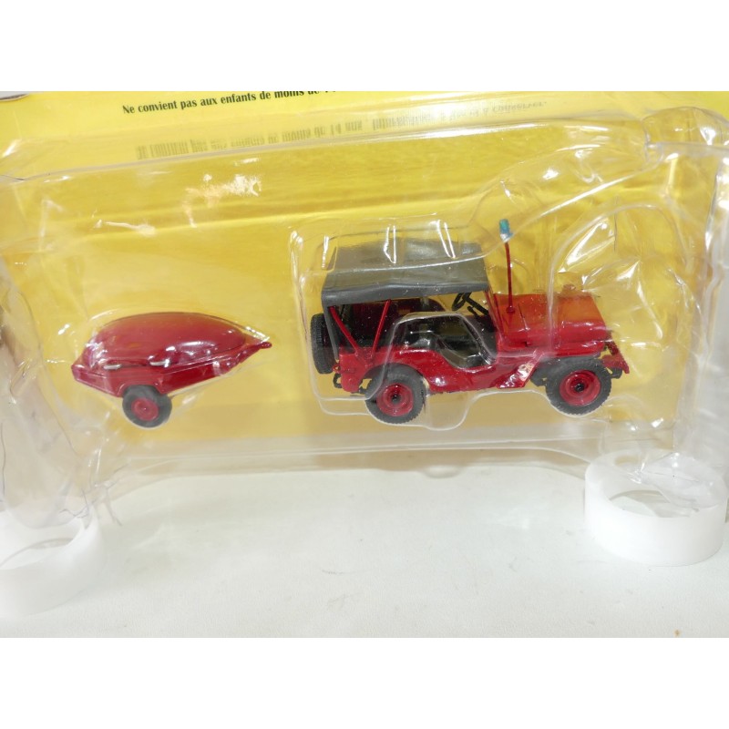JEEP WILLYS avec moto pompe POMPIERS IXO PRESSE N°20 1:43 blister