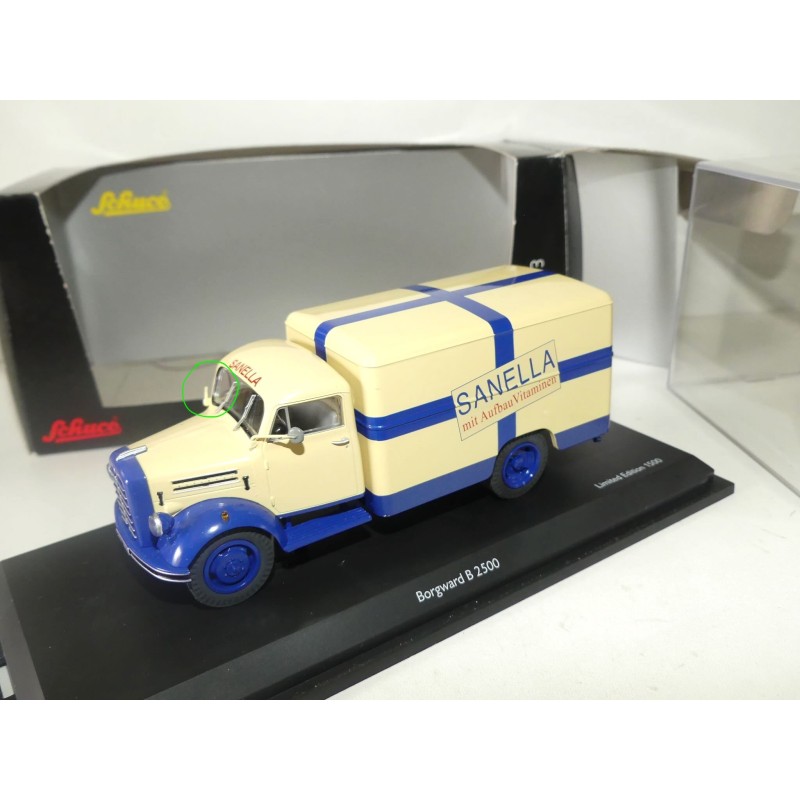 BORGWARD B 2500 KASTENWAGEN SANELLA SCHUCO 1:43 imperfection