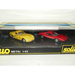FERRARI 250 GTO Jaune et 512 BB Rouge COFFRET SOLIDO 7043 1:43