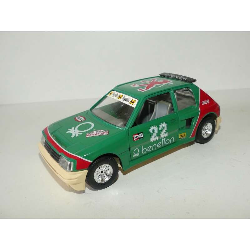 PEUGEOT 205 TURBO 16 RALLYE TOUR DE CORSE 1986 CASABIANCA BURAGO 1:24 BENETTON