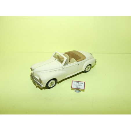 PEUGEOT 203 CABRIOLET 1955 Crème MINICAR PLUS 1:43 sans boite