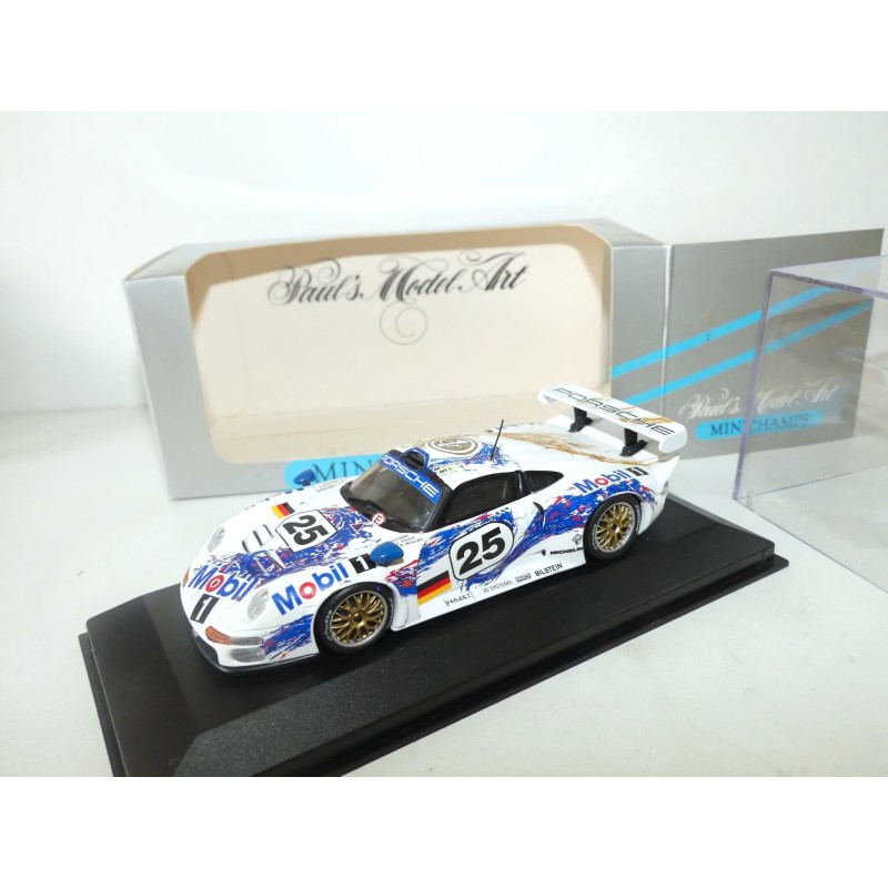 PORSCHE 911 GT1 NÂ°25 LE MANS 1996 MINICHAMPS 1:43 2Ã¨me