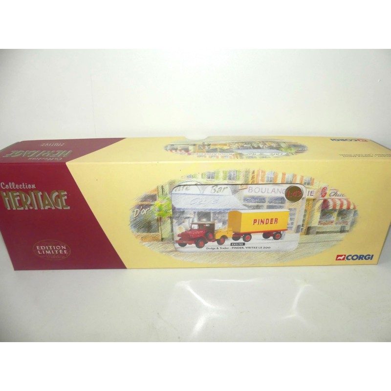 DODGE ET REMORQUE CIRQUE PINDER CORGI EX51705 1:43