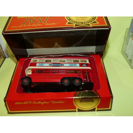 TRAMWAYS AEC TROLLEYBUS DIDDLER 1931 MATCHBOX Y10 imperfection