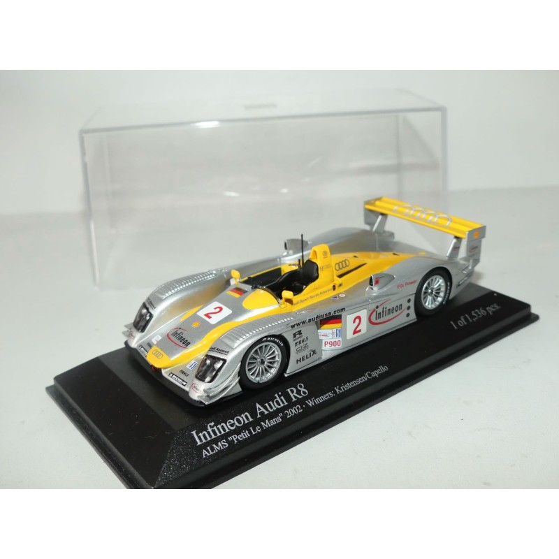 AUDI R8 ALMS N°2 Petit Le Mans 2002 MINICHAMPS 1:43