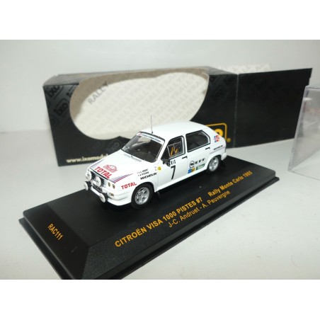 CITROEN VISA N°7 RALLYE MONTE CARLO 1985 ANDRUET IXO RAC111 1:43 7ème