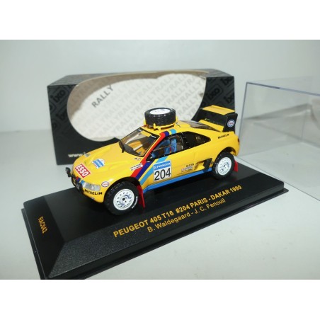 PEUGEOT 405 T16 RALLYE A DAKAR 1990 WALDEGAARD IXO RAC042 1:43 2ème