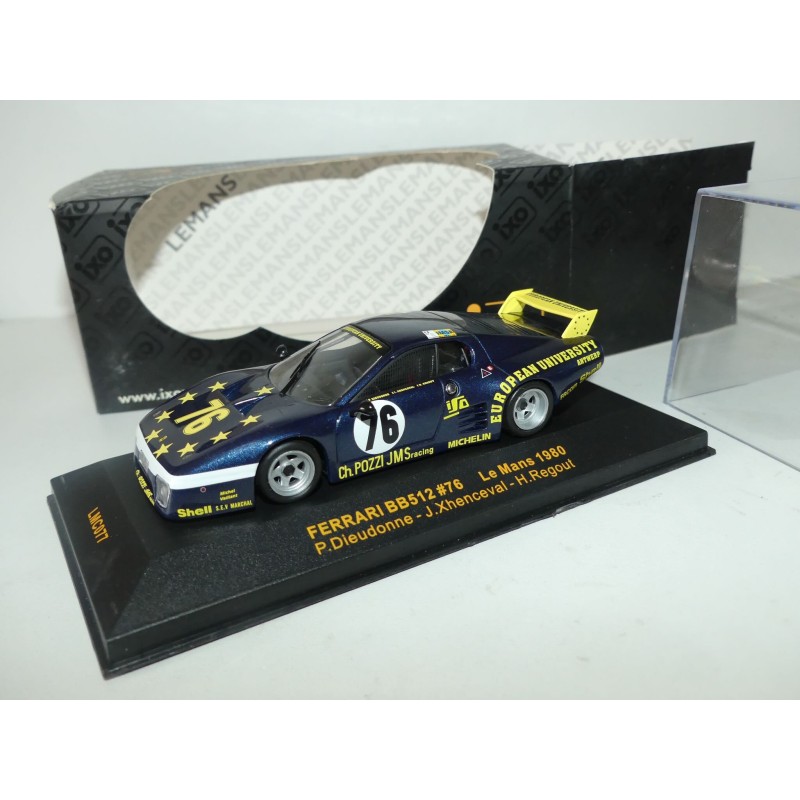 FERRARI BB512 NÂ°76 LE MANS 1980 IXO LMC077 1:43 ArrivÃ©e 10Ã¨me