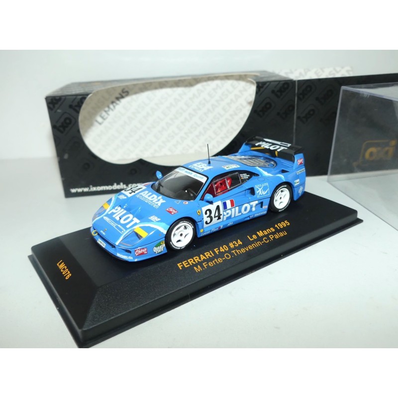 FERRARI F40 NÂ°34 LE MANS 1995 IXO LMC076 1:43 ArrivÃ©e 12Ã¨me