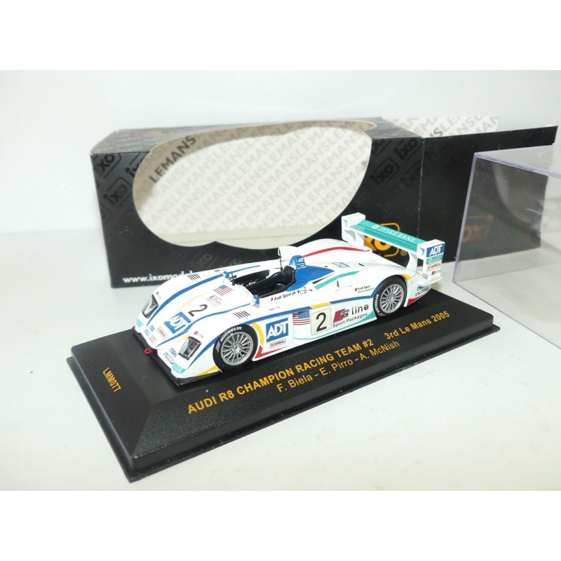 AUDI R8 NÂ°2 LE MANS 2005 IXO LMM077 1:43 ArrivÃ©e 3Ã¨me