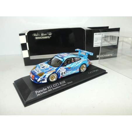 PORSCHE 911 GT3 RSR NÂ°81 LE MANS 2004 MINICHAMPS 1:43 18Ã¨me