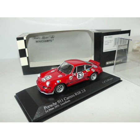 PORSCHE 911 CARRERA RS 2.8 N°63 LE MANS 1973 MINICHAMPS 1:43 Arrivée 10ème
