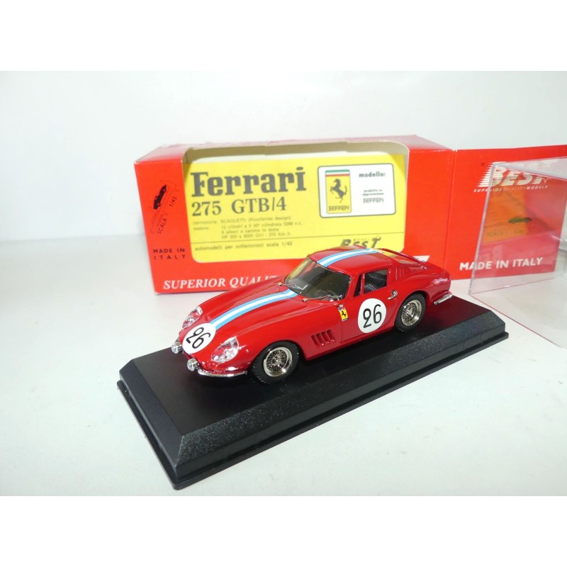 FERRARI 275 GTB/4 NÂ°26 LE MANS 1966 BEST 9102 1:43 Abd