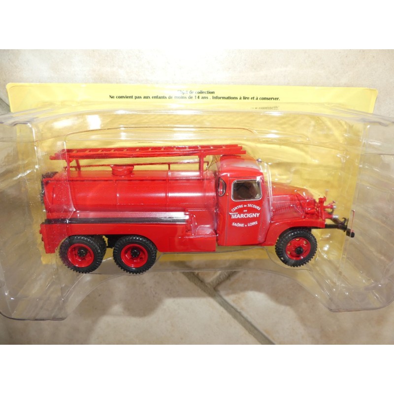 CAMION POMPIERS NÂ°031 GMC CCKW 353 MARCIGNY HACHETTE 1:43 