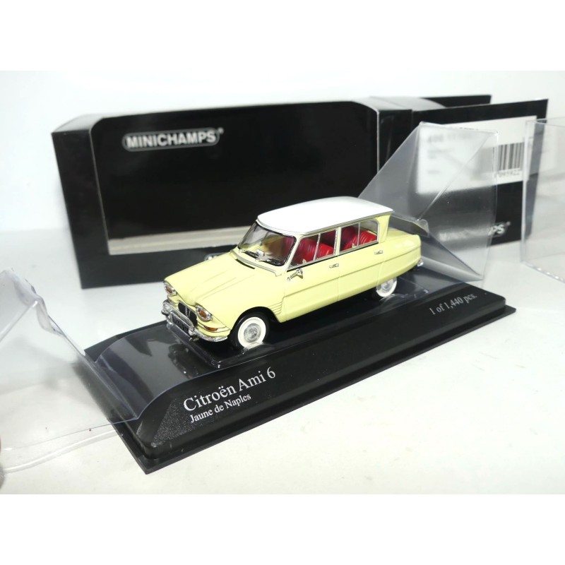 CITROEN AMI 6 1964 Jaune et Toit Blanc MINICHAMPS 1:43